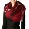 Apparelism Women's Winter Oversized Plaid Square Large Blanket Scarf Wrap Shawl. - A.burgundy - CV186GNR65Y