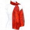 Imagine If... Silk Feel Scarf - Music Notes in G-Clef - Notes in G-clef - Black on Red - CT12DS0SH8R