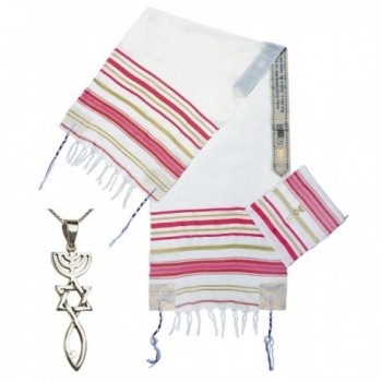 Women's Grafted In Prayer Shawl - Messianic Tallit with 'Grafted In' Messianic Pendant Necklace - CD183TT0CID