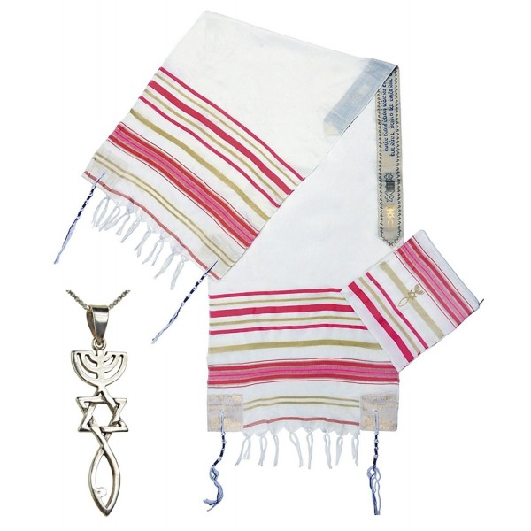 Women's Grafted In Prayer Shawl - Messianic Tallit with 'Grafted In' Messianic Pendant Necklace - CD183TT0CID