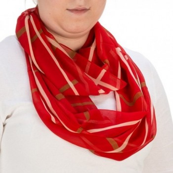 Geometric Square Lines Infinity Scarf