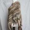 Raylans Natural Knitted Rabbit Tassel in Fashion Scarves