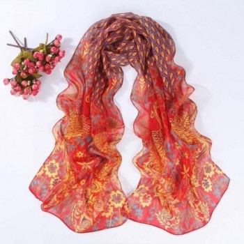 DZT1968%C2%AE Peacock Pattern Chiffon Scarves in Fashion Scarves