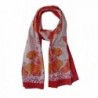 California Poppy Scarf Cotton Orange - Red Orange Poppy Print - CN128DKKKBT