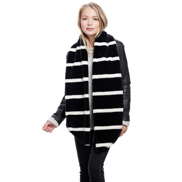 APPARELISM Women's Collection Open Front Sleeveless Long Faux Fur Vest - B.black - C6186NY9DIR