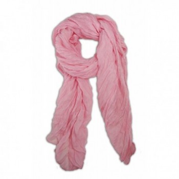 Long Candy Crinkle Scarf - Light Pink - CH11H0FNWOL