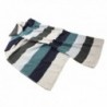 Striped Scarf Long 100% Lambswool 72" x 15" - Grey/Teal - CQ17YHZ9WES