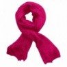 Peach Couture Long Chunky and Warm Loose Knit Scarf - Fuchsia - CW11OR05A3H