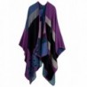 Myosotis510 Womens Oversized Blanket Poncho Cape Wrap Shawl Cardigans - Leopard Purple - CT12LUSYGNJ