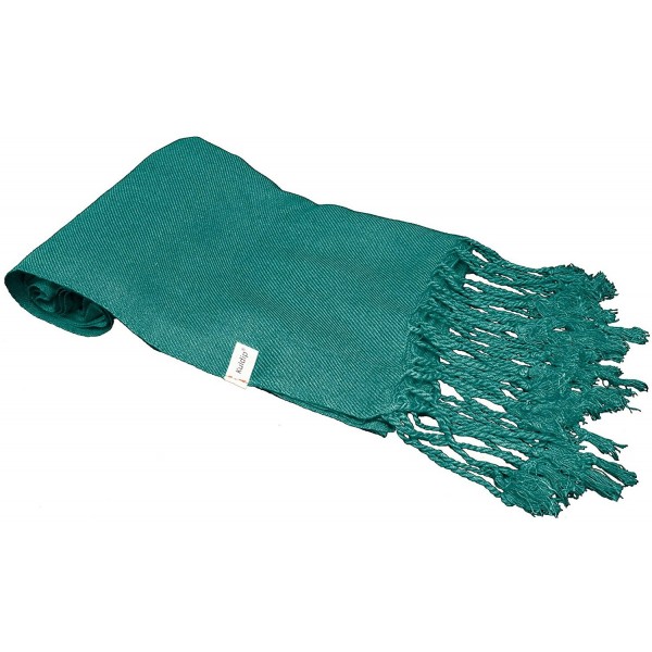 Kuldip Unisex Pashmina Scarf Shawl Wrap Throw Light Teal - CK1130IYXZ9