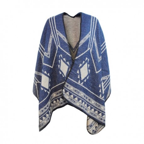 Day Wrap Knitted Poncho & Winter Scarf in 1 for Women w/ Overlocked ...