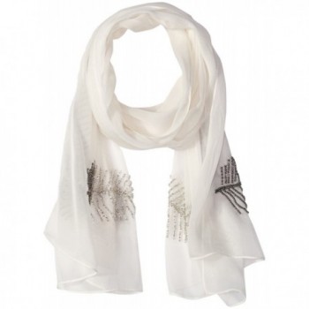 Collection XIIX Women's Solid Feather Wrap Scarf - Ivory - CN1844MOEGK