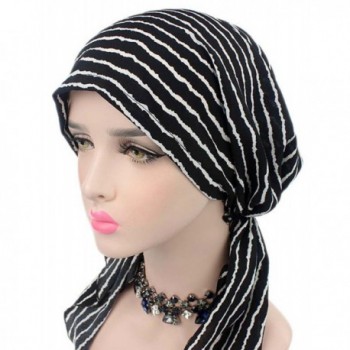 TFB.Love Chemo Hat Turban Head Scarves Pre-Tied Headwear - Stripe - CH182G06WT3