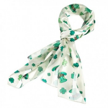 Purple Box Jewelry Shamrock Scarf One Size (Ivory Hat) - CL11TZXH783