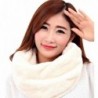 Bienvenu Womens Winter Warm Thick Circle Scarf Snow Knit Outdoor Headwear Neck Scarf - White - CM126S2C75B