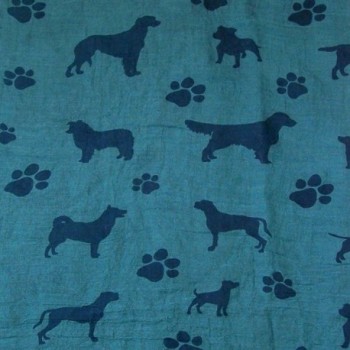 Dogs Print Cotton Scarf CSJ L 52