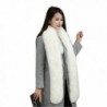 Men Women's Winter Faux Fake Fur Collar Scarf Wrap Shawl Shrug 70" - White - CY17YXEYRCK