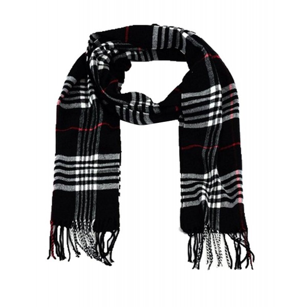 SethRoberts Unisex Winter Scarf (Double Layer Knit) - Black - CX110RE2J91