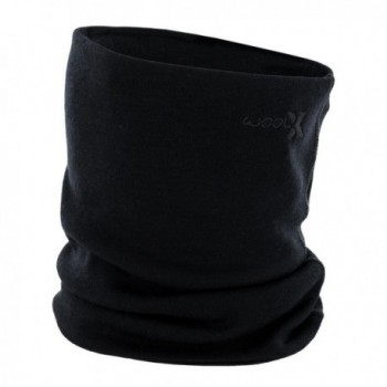 Woolx Unisex Merino Wool Neck Gaiter For Men & Women - Warm and Soft - Black - CP11F9K3D8J