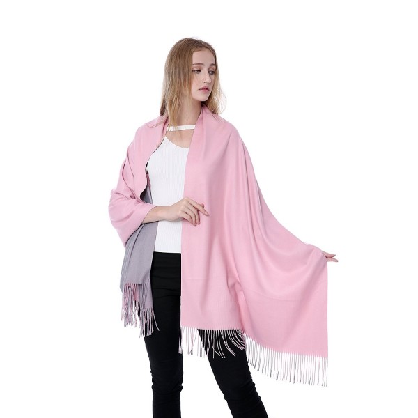 SVEN HOME Cashmere Scarves Pashmina - Pink and Grey - CV187I3D2Y2