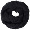 Oryer 2 Pack Womens Winter Warm Thick Knit Infinity Scarf Circle Loop Cowl Scarf - Black - CN188209YL7