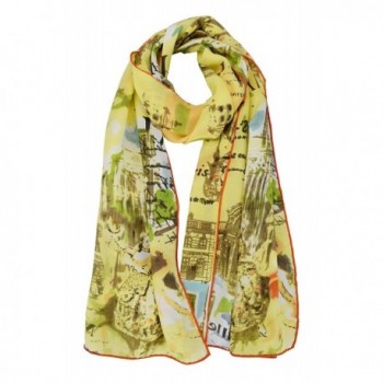 Elegna 100% Luxurious Silk Scarf Claude Monet Famous Painted Scarves - Paris View - C517YC7DS7K