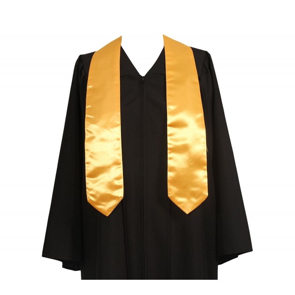 GraduationService Unisex Plain Graduation Stole For Adult - Gold - CB12GY07NTH