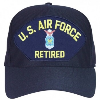 U.S. Air Force Retired with Crest Baseball Cap. Navy Blue. Made in USA - CQ12O4RSHK7