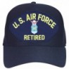 U.S. Air Force Retired with Crest Baseball Cap. Navy Blue. Made in USA - CQ12O4RSHK7