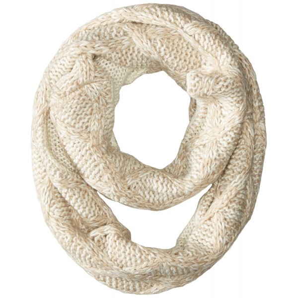 Muk Luks Women's Textured Diamond Eternity Scarf - Vanilla - C6125UF0C1X