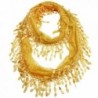 Falari Women Lace Infinity Loop Scarf With Fringes Polyester - Gold - C017YH4MS5M