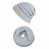 EVRFELAN Winter Warm Beanie Scarf Set Women - Knit Infinity Loop Scarf and Hat Sets for Men - Gray - CV186N4Q8RD