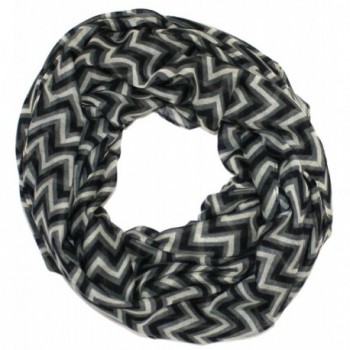 Ted and Jack - A Fresh Look Lightweight Chevron Infinity Scarf - Grey - CD12BFAZV5N