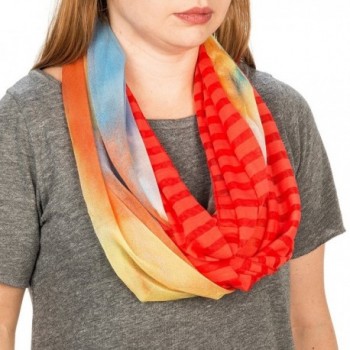 Stripe Tie Dye Infinity Scarf Orange