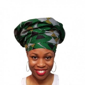 Green- Black- Gold African Print Ankara Head wrap- Tie- scarf- Multicolor- One Size - CG12O21CMXR