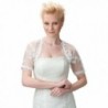 Sisjuly Women's Short Sleeves Lace Wedding Bridal Bolero Jacket - White - CS1205Z1YXD