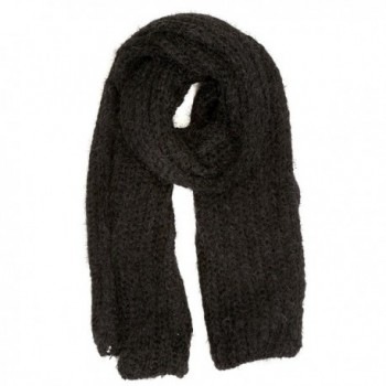 Sakkas Grecia Women's Solid Long Extra Soft Textured Winter Scarf - Black - C0124LZ943Z