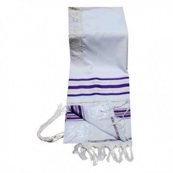 Talitnia Acrylic Tallit (Imitation Wool) Prayer Shawl - Purple & Gold - CE118S5JX31