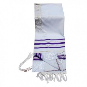 Talitnia Acrylic Tallit (Imitation Wool) Prayer Shawl - Purple & Gold - CE118S5JX31