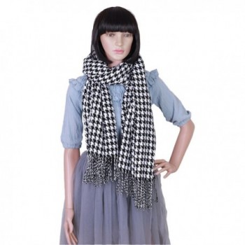 Plover Tessel Scarf Wool like white black