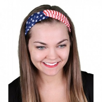 HW 702 020 Stars Stripes Stretch Headband in Women's Cold Weather Neck Gaiters