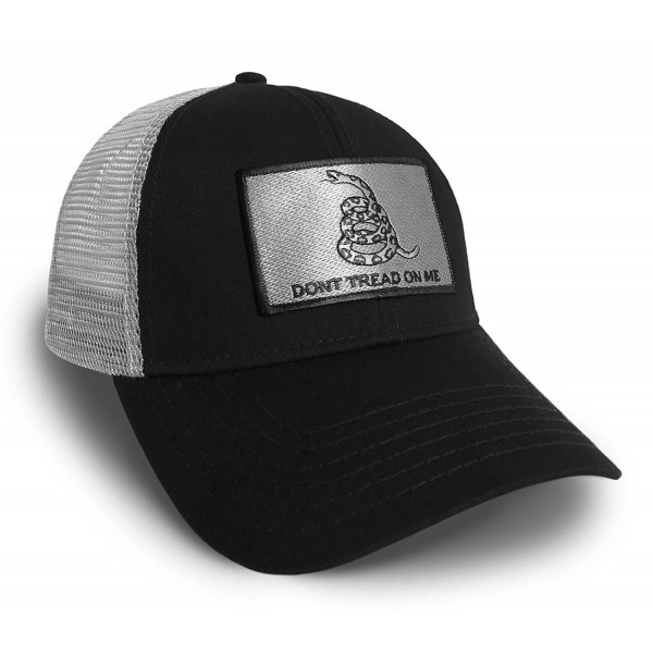 Don't Tread On Me America U.S.A. Flag Black and Grey Baseball Cap Hat Snapback - CH183D200WK