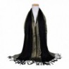 YUNEE Women Men Dignified Scarf Elegant Shawl Cotton Warm Shawl Wrap 60 x 170 cm - Black - C4186EDL0EY