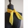 Solid Chiffon Square Neckerchief Yellow in Fashion Scarves