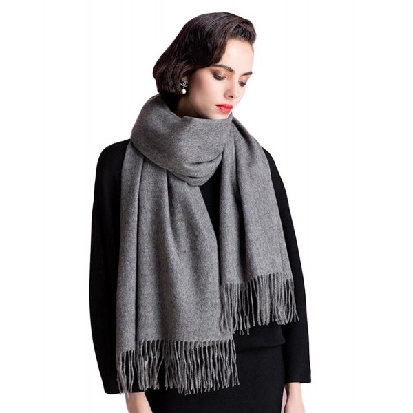 Supplim Cashmere Scarf Soft Wool Wraps Shawls Stole Winter Scaves for Men Women - Dark Gray - CS1874NAYNW