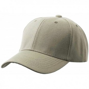 Unisex Adult Men Women Classic Plain Adjustable Velcro Sports Outdoor 6 Panel Hat Baseball Cap DF-2100 - Grey - CP184SOT74N