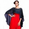 Wedding Capes Womens Soft Chiffon Shrug Bridal Long Shawl and Wraps - Navy - CS186A75GOA