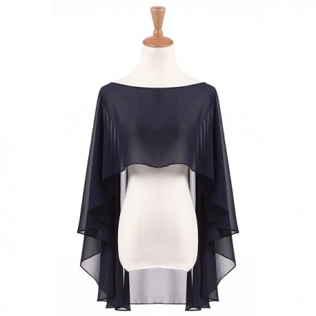 Wedding Capes Womens Soft Chiffon Shrug Bridal Long Shawl and Wraps ...