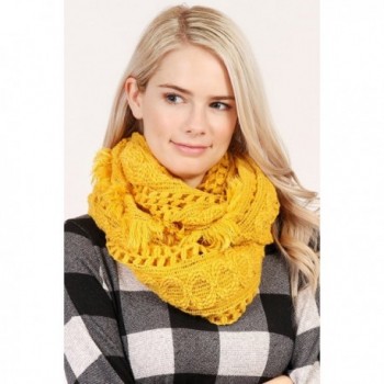 MYS Collection Winter Infinity Mustard in Cold Weather Scarves & Wraps