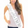 Kiss Me I'm 90! Women's 90th Birthday Rhinestone Sash by RhinestoneSash.com - White - CA11FZIMPMZ